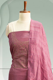 Golden Sequin Embroidered Silk Churidar Material