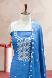 Sequin Golden Thread Silk Churidar Material