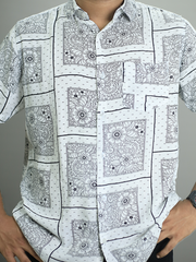 Men Regular Fit Rayon Printed Half Sleeve Casual Shirt