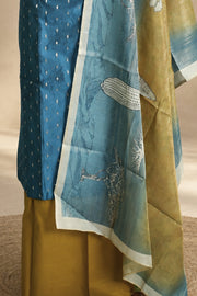 Sequin Mirror Silk Churidar Material