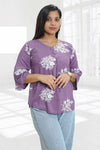 Rayon Short Top with Embroidery