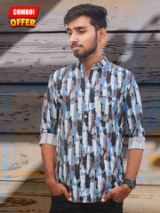 Combo Offer: Casual Full-Sleeve Shirts in Cotton Blend - ₹498