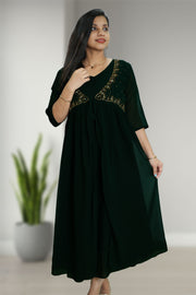 Overcoat Flared Kurti – Cut Bead, Sequins & Stone Work