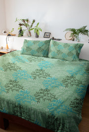 Floral PolyCotton Bedsheet with Pillow Cover