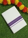 Cool Cot Cotton Mix Double White Dhoti for Men - 476/-