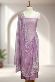 Silk Churidar Material with Beads Work