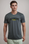 Grey Half Sleeve Printed T-Shirt – Casual & Stylish