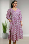 Printed Cotton Feeding Top with V-Neck