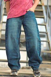 Parswam Barrel Fit Men’s Baggy Jeans – Vintage Shade