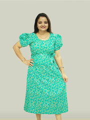 Women Printed Cotton Flared Kurti