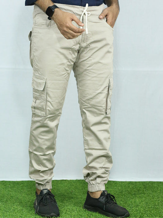 Men regular fit jogger with rib