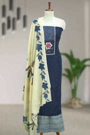 Cotton Churidar Material with Sequins & Thread Work