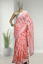 Cotton Silk Saree with Silver Thread Work