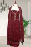 Georgette Churidar Material – Elegant Embroidery with Sequins