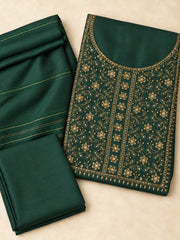 Silk Churidar Material – Golden Thread Work with Sequins