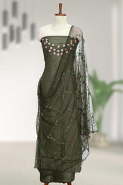 Elegant Silk Churidar Material-Floral Print