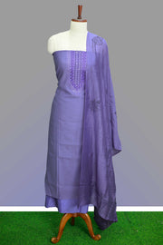 Elegant Silk Churidar Material – Embroidered Floral Charm