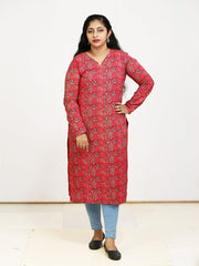 🌟 Elegant Ajrakh Cotton Kurti – ₹498/- 🌟