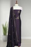 Silk Churidar Material with Embroidery & Beads Work