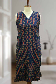Printed Cotton Sleeveless Long Top