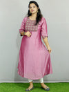 Vichithra Silk Kurti -Mirror Work and stone work