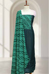 Silk Churidar Material with Zig Zag Print