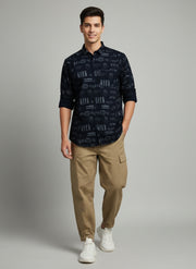 Harbour Men’s Rayon Printed Casual Shirt