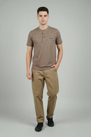 Men’s Chinese Collar T-Shirt – Chest Line Design