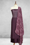 Silk Churidar Material – Embroidery & Sequins Work