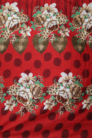 Floral Print Double Bedsheet with Matching Pillow Covers