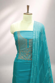 Silk Churidar Material – Golden Thread Work with Sequins