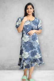 Night Dress-Semi Chiffon