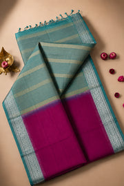 Contrast Zari Kalyani Cotton Saree