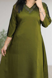 Women Embellished A-line Kurti