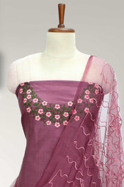 Elegant Silk Churidar Material-Floral Print