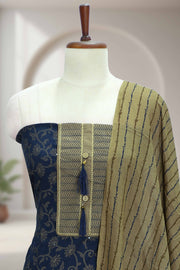 Cotton Churidar Material with Sequins & Thread Work