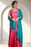 Silk Churidar with Beads & Stone Work
