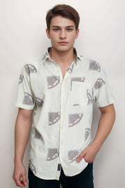 Men’s Casual Twill Cotton Shirt – Printed Design
