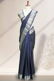 Tusser Silk Saree with Silver Butta Work