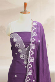 Sequin Elegance Silk Churidar Material