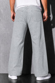 Denrock Classic Plain Wide Leg Baggy Jeans