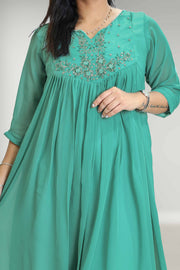Georgette Flared Top - Stone Work