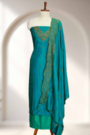 Silk Churidar Material – Embroidery & Beads Work