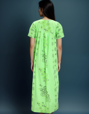 Women’s Printed Cotton Nighty – Babra Pattern