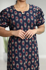 Cotton Night Dress with Print