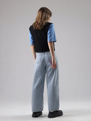 Loopknit Crop Short Top with Embroidery Thread Work