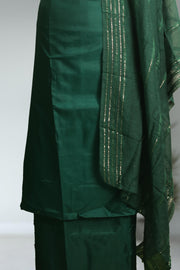 Silk Churidar Material – Golden Thread Work with Sequins