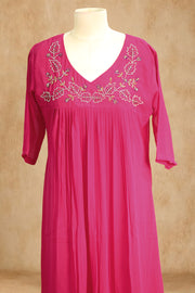 Sequin Cut Bead Georgette Long Top