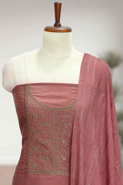 Elegant Silk Churidar Material with Embroidery