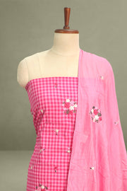 Madrasi Check Cotton Churidar Material